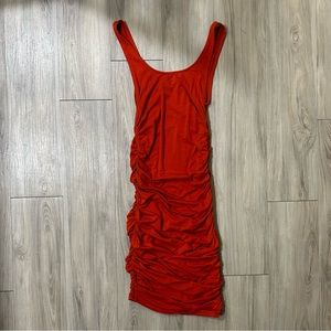 Forever 21 Orange/Red Bodycon Dress X-SMALL